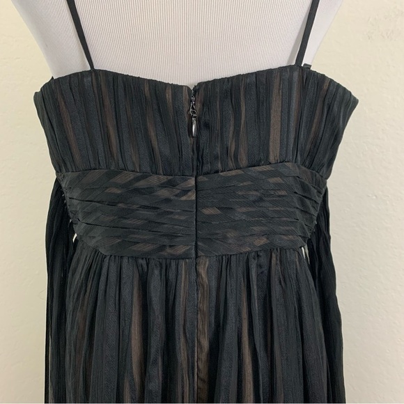 BCBG Max Azria Silk Chiffon Maxi Dress Black - Picture 11 of 17